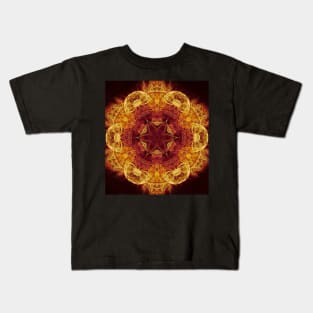 Magical glowing fractal mandala Kids T-Shirt